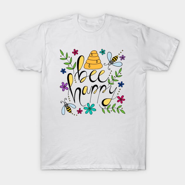 Bee Happy T-Shirt by HLeslie Design